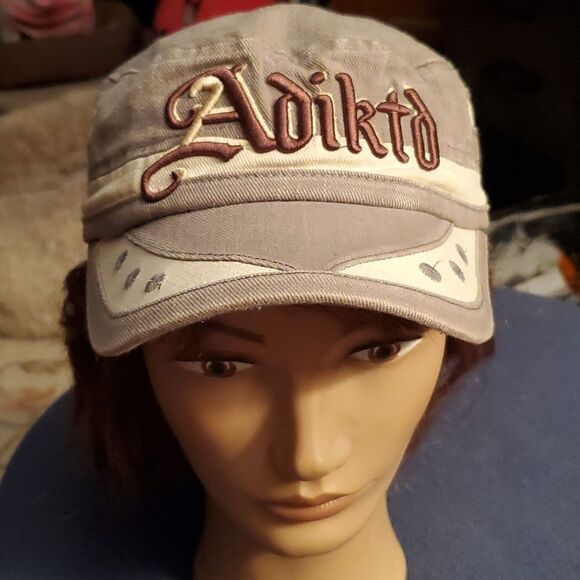 Adiktd Black Military Style Hat One Size women's - Picture 3 of 7